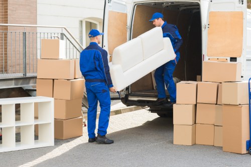 Removal team preparing a local house move in Bowespark