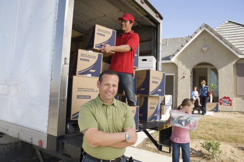 Prepared moving supplies and packed boxes for a Bowespark move