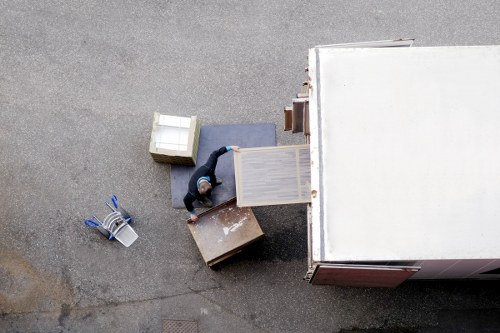 Moving van and team handling a residential move in Bowes Park