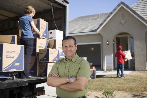 Commercial moving van and business relocation scene in Bowespark
