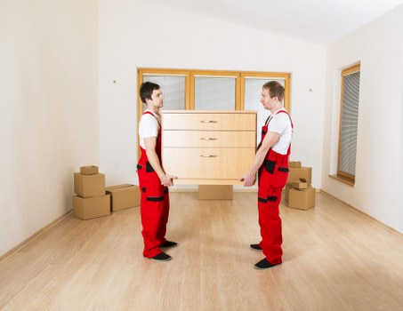Bowespark residential move with boxes and household items